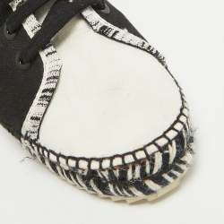 Missoni Black/White Canvas Espadrille Flats Size 36