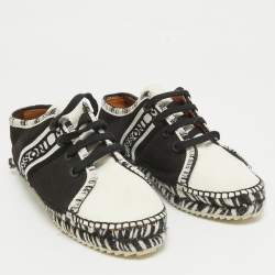 Missoni Black/White Canvas Espadrille Flats Size 36