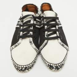 Missoni Black/White Canvas Espadrille Flats Size 36