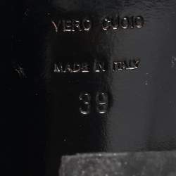 Pre Owned Missoni Black Patent Leather Calf Length Boots Size 39