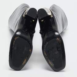 Pre Owned Missoni Black Patent Leather Calf Length Boots Size 39