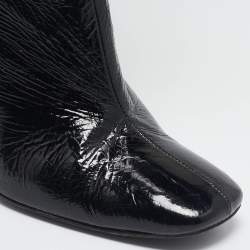 Pre Owned Missoni Black Patent Leather Calf Length Boots Size 39