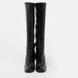 Pre Owned Missoni Black Patent Leather Calf Length Boots Size 39