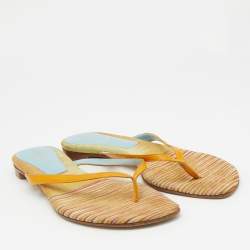 Missoni Multicolor Fabric and Leather Flat Slides Size 37