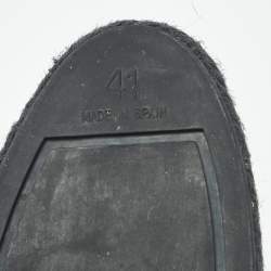 Pre Owned Missoni x Castaner Black/White Knit Fabric Carina Espadrille Sandals Size 41