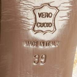 Pre Owned Missoni Multicolor Knit Fabric Platform Peep Toe Pumps Size 39