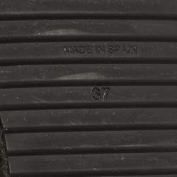 Pre Owned صندل ميزوني رباط الكاحل إسبادريل بألوان متعددة قماش منصة مقاس 37