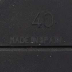 Pre Owned Missoni Size 40 Black/White Fabric Wedge Ankle Wrap Espadrille Sandals