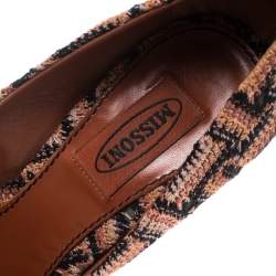 Pre Owned Missoni Multicolor Patterned Knit Fabric Pumps Size 36.5