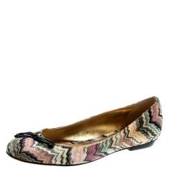 Missoni Multicolor Knit Ballet Flats Size 37 