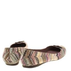 Pre Owned Missoni Multicolor Knit Ballet Flats Size 37 