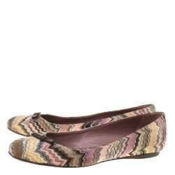 Pre Owned Missoni Multicolor Knit Ballet Flats Size 37 