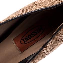 Missoni Beige Patterned Knit Fabric Pumps Size 38
