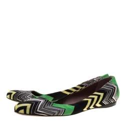 Pre Owned Missoni Multicolor Knit Ballet Flats Size 41 