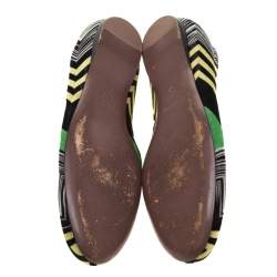 Pre Owned Missoni Multicolor Knit Ballet Flats Size 41 