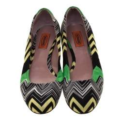 Pre Owned Missoni Multicolor Knit Ballet Flats Size 41 