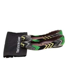 Pre Owned Missoni Multicolor Knit Ballet Flats Size 41 