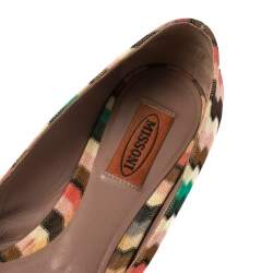 Pre Owned Missoni Multicolor Nylon Bow Ballet Flats Size 38.5