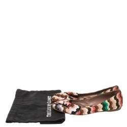 Pre Owned Missoni Multicolor Nylon Bow Ballet Flats Size 38.5