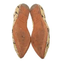 مملوكة مسبقًا حذاء فلات باليه ميزونى قماش متعدد الألوان ميتالك مقاس 39