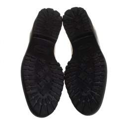 Pre Owned Missoni Black/Beige Patent Leather And Mesh Derby Size 37.5