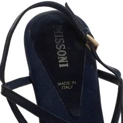 Pre Owned Missoni Blue Leather Thong Sandals Size 37