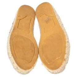 Pre Owned Missoni Multicolor Patterned Knit Fabric Espadrilles Flat Size 37