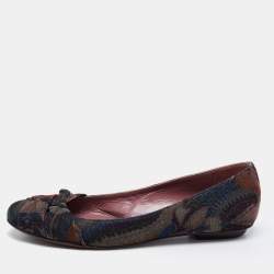 Missoni Multicolor Lurex Fabric Ballet Flats Size 40.5