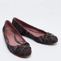 Missoni Multicolor Lurex Fabric Ballet Flats Size 40.5