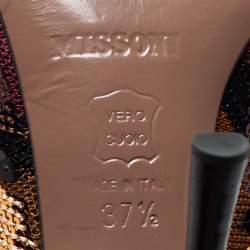 Pre Owned Missoni Multicolor Sequin Pointed Toe Pumps Size 37.5