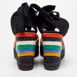 Pre Owned Missoni x Castaner Multicolor Canvas Espadrille Sandals Size 39