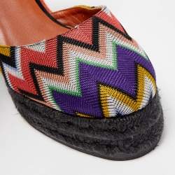 Pre Owned Missoni x Castaner Multicolor Canvas Espadrille Sandals Size 39