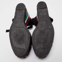 Pre Owned Missoni x Castaner Multicolor Canvas Espadrille Sandals Size 39