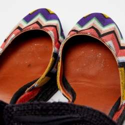 Pre Owned Missoni x Castaner Multicolor Canvas Espadrille Sandals Size 39