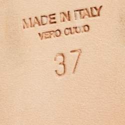 Pre Owned Missoni Multicolor Lurex Fabric Scrunch Ballet Flats Size 37    