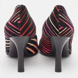 Missoni Multicolor Velvet  Suede Pointed Toe Pumps Size 37