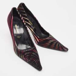 Missoni Multicolor Velvet  Suede Pointed Toe Pumps Size 37