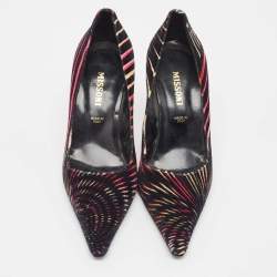 Missoni Multicolor Velvet  Suede Pointed Toe Pumps Size 37