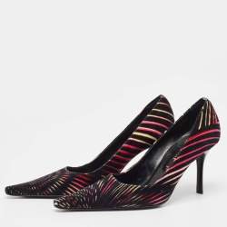 Missoni Multicolor Velvet  Suede Pointed Toe Pumps Size 37