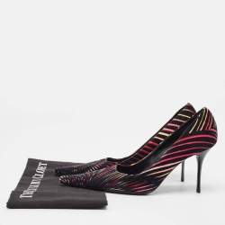Missoni Multicolor Velvet  Suede Pointed Toe Pumps Size 37