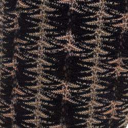 Pre Owned Missoni Black and Gold Patterned Knit Fabric Knee High Boots Size 37