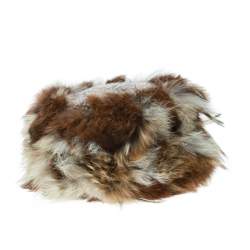 Missoni Brown Coyote and Rabbit Fur Newsboy Cap Size M