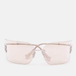 Miu Miu Silver/Light Gold SMU54Y Runway Rimless Sunglass