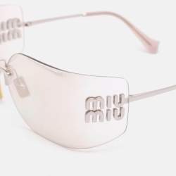 Miu Miu Silver/Light Gold SMU54Y Runway Rimless Sunglass