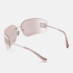 Miu Miu Silver/Light Gold SMU54Y Runway Rimless Sunglass