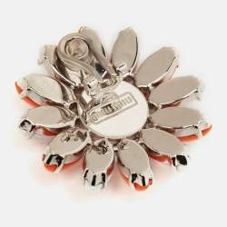 Miu Miu Composite Crystals Silver Tone Earrings
