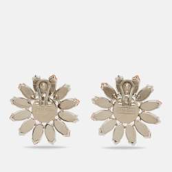 Miu Miu Composite Crystals Silver Tone Earrings