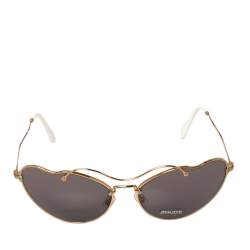 Miu Miu Gold/Brown SMU55R Butterfly Sunglasses 