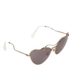 Miu Miu Gold/Brown SMU55R Butterfly Sunglasses 