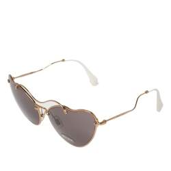 Miu Miu Gold/Brown SMU55R Butterfly Sunglasses 
